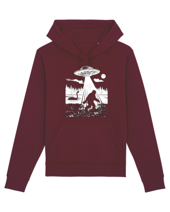 Bigfoot Alien Abduction Lockhness Monster Burgundy