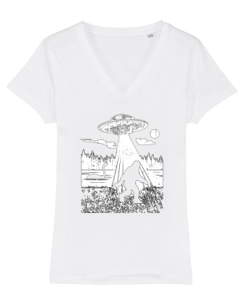 Bigfoot Alien Abduction Lockhness Monster White