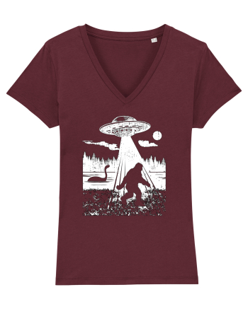 Bigfoot Alien Abduction Lockhness Monster Burgundy