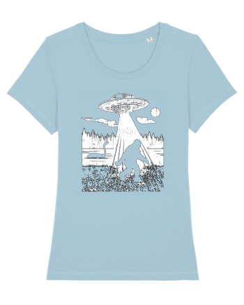 Bigfoot Alien Abduction Lockhness Monster Sky Blue