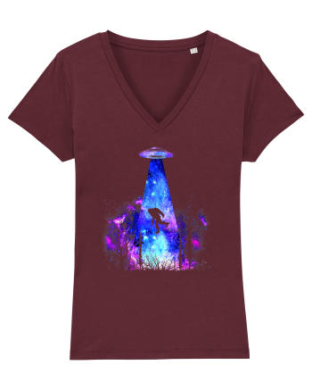 Bigfoot Alien Abduction Burgundy