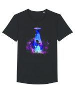 Bigfoot Alien Abduction Tricou mânecă scurtă guler larg Bărbat Skater