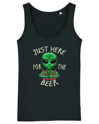 Just Here For The Beer Alien Black