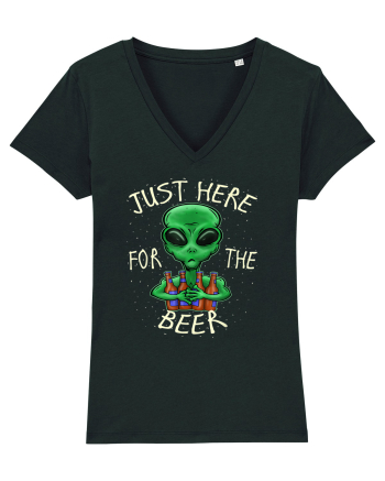 Just Here For The Beer Alien Black