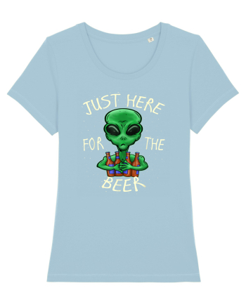 Just Here For The Beer Alien Sky Blue