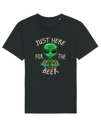 Just Here For The Beer Alien Black