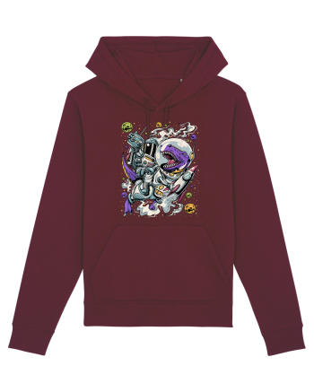 Dinosaur & Astronaut Burgundy