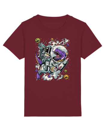 Dinosaur & Astronaut Burgundy