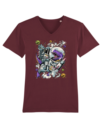 Dinosaur & Astronaut Burgundy