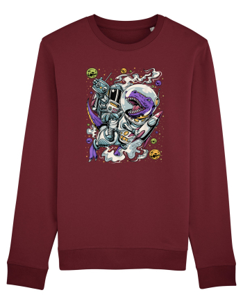 Dinosaur & Astronaut Burgundy