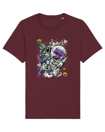 Dinosaur & Astronaut Burgundy