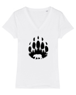 Ursul Brun Regele Pădurii Tricou mânecă scurtă guler V Damă Evoker
