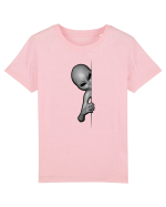Grey Alien Peeking Tricou mânecă scurtă  Copii Mini Creator