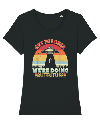 Retro Sunset Get In Loser Black