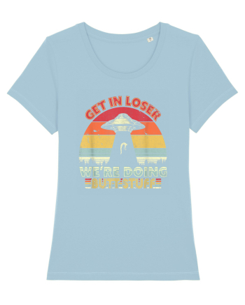 Retro Sunset Get In Loser Sky Blue