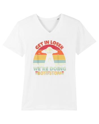 Retro Sunset Get In Loser White
