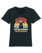 Retro Sunset Get In Loser Tricou mânecă scurtă guler V Bărbat Presenter
