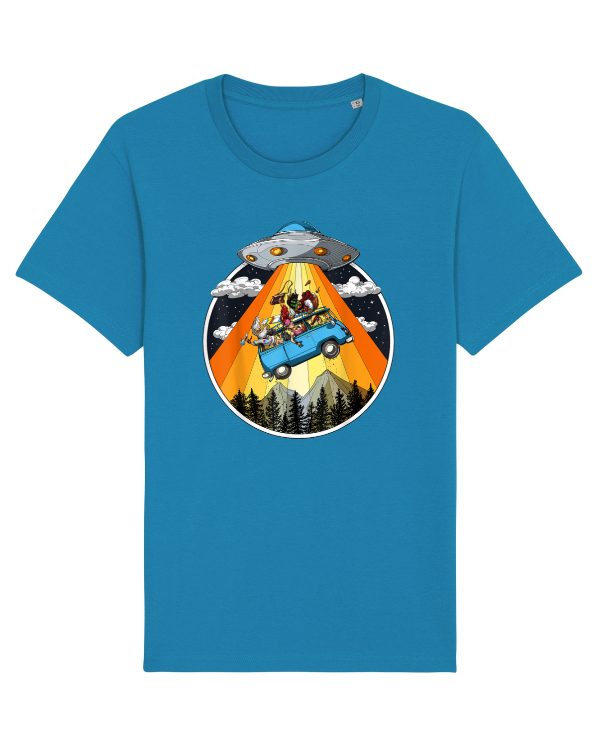 Tricou mânecă scurtă Unisex Rocker Azur