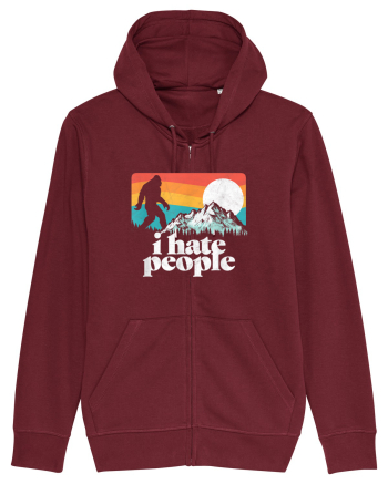 Bigfoot I Hate People Burgundy