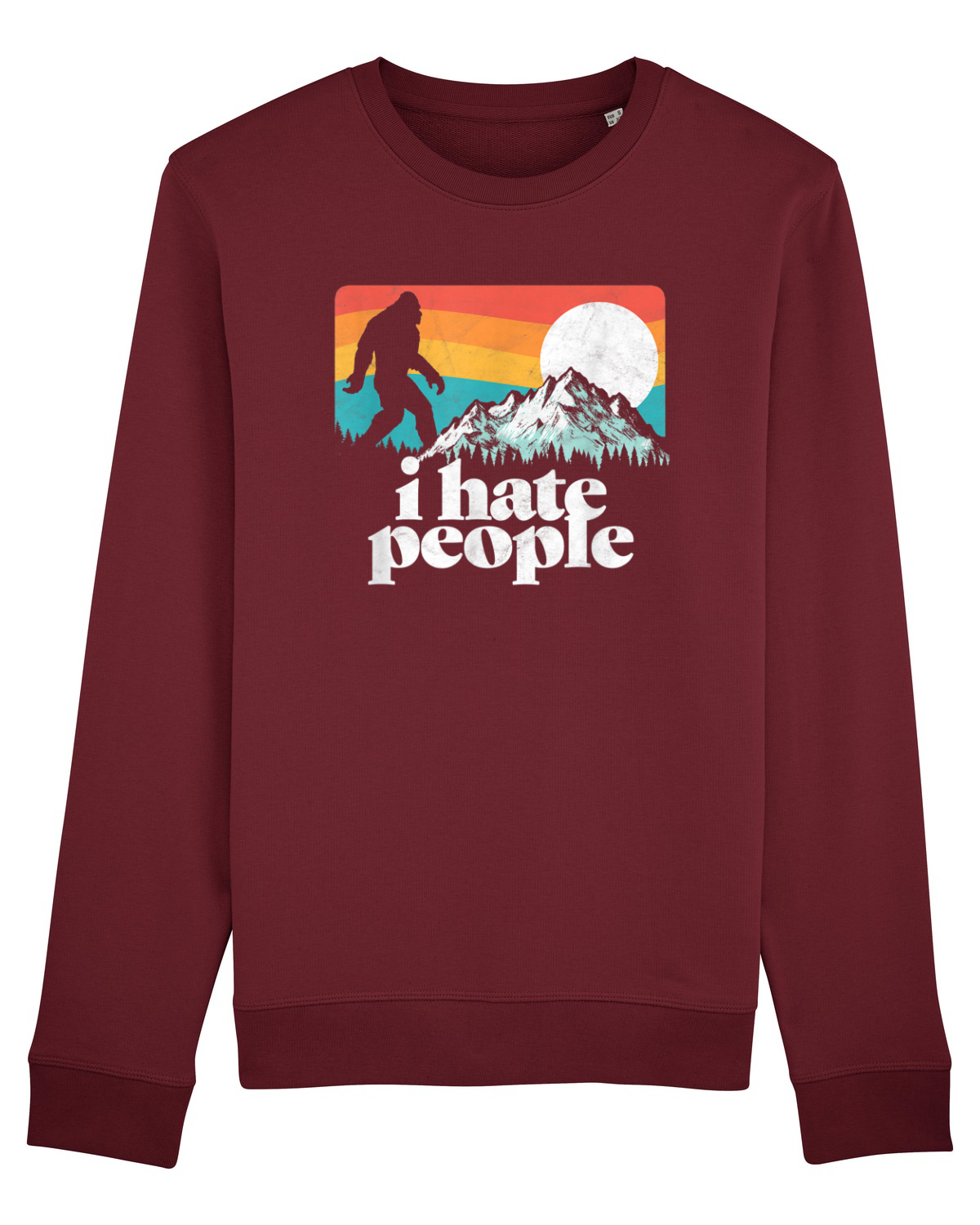 Bluză mânecă lungă Unisex Rise Burgundy