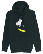 Cat no like banana Hanorac cu fermoar Unisex Connector
