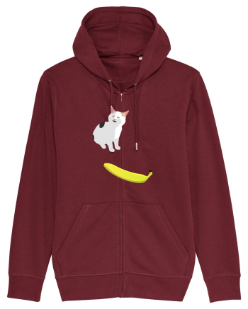 Cat no like banana Burgundy