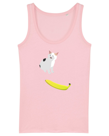 Cat no like banana Cotton Pink