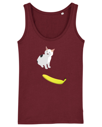 Cat no like banana Burgundy