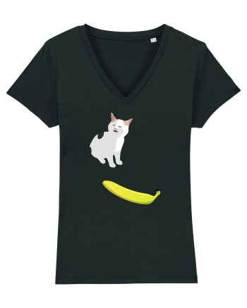 Cat no like banana Black