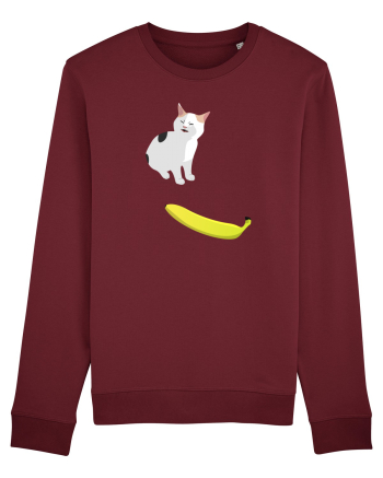 Cat no like banana Burgundy