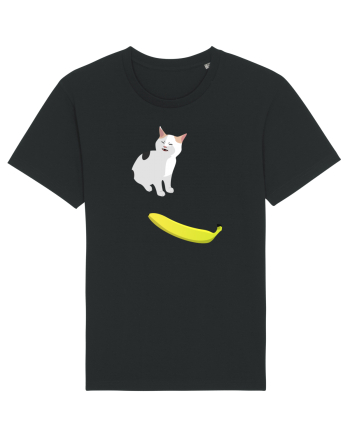 Cat no like banana Black