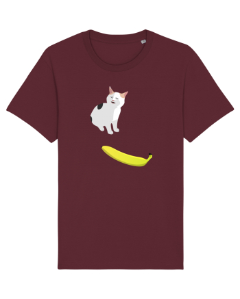 Cat no like banana Burgundy