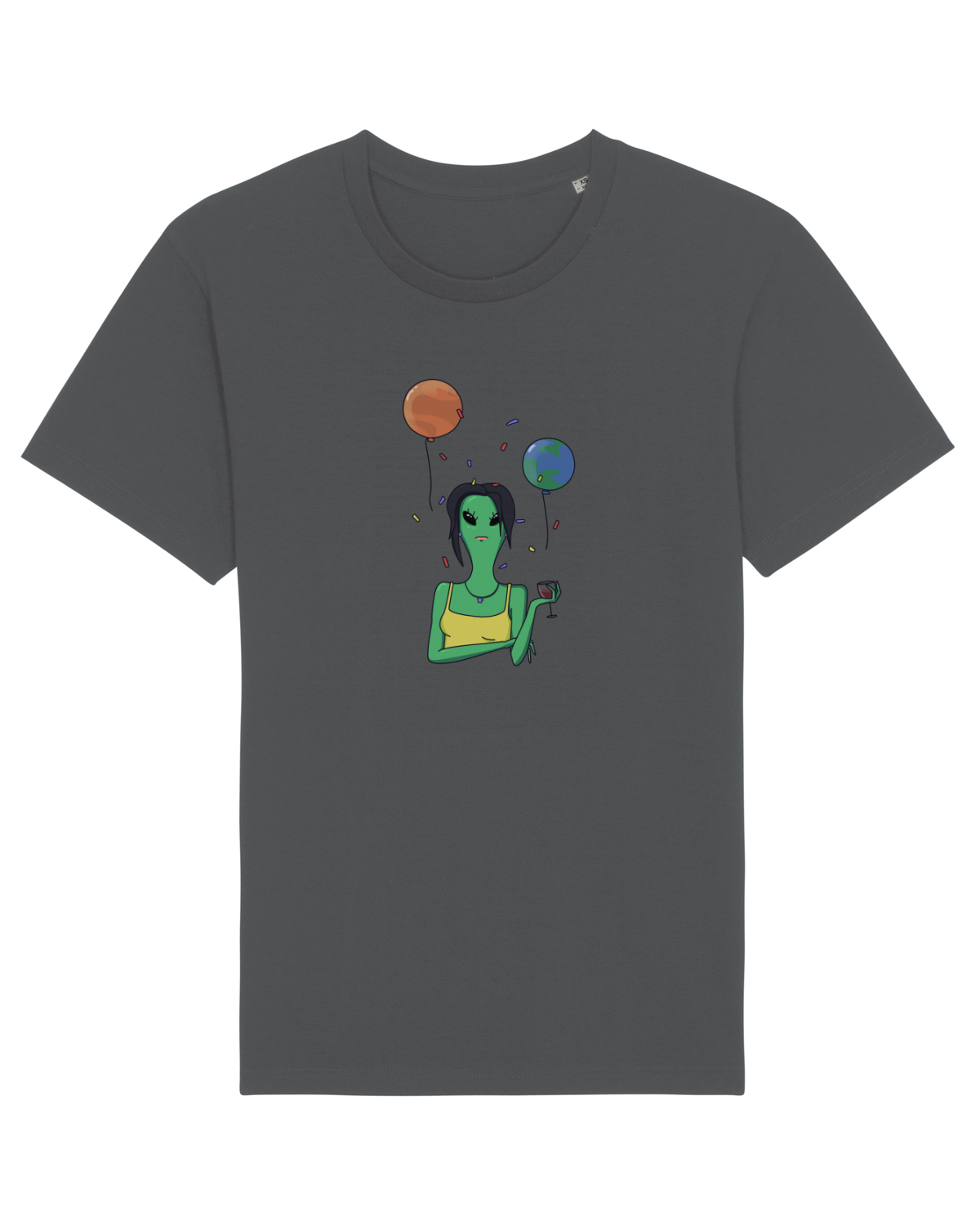 Tricou mânecă scurtă Unisex Rocker Anthracite