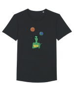 Party Alien Tricou mânecă scurtă guler larg Bărbat Skater