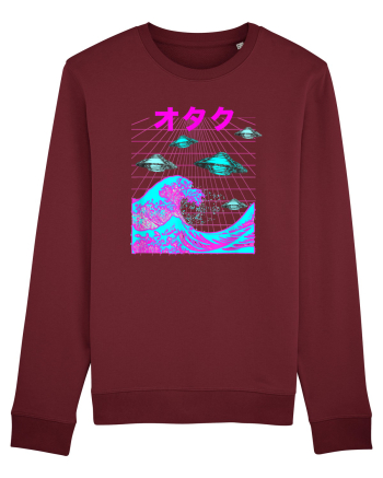Kanagawa Great Wave Burgundy