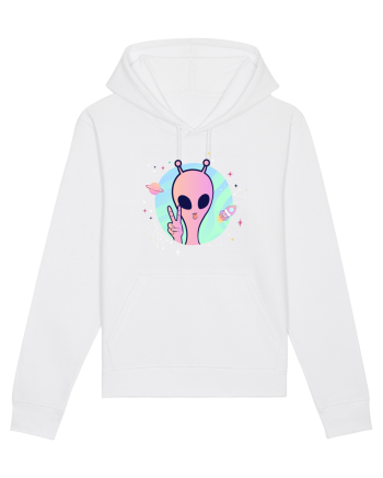 Cool Trippy Pink Alien White
