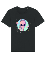 Cool Trippy Pink Alien Tricou mânecă scurtă Unisex Rocker