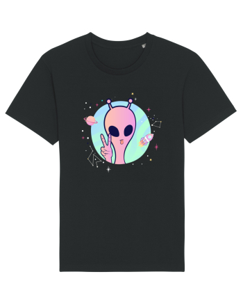 Cool Trippy Pink Alien Black