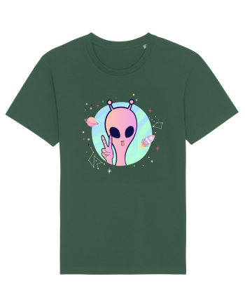 Cool Trippy Pink Alien Bottle Green