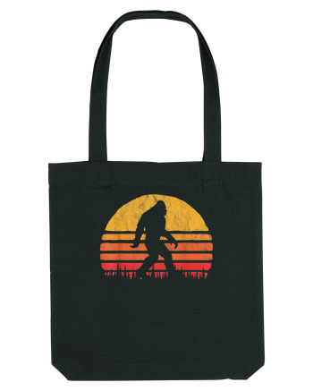  Bigfoot Walking Retro Sunset Black