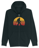  Bigfoot Walking Retro Sunset Hanorac cu fermoar Unisex Connector