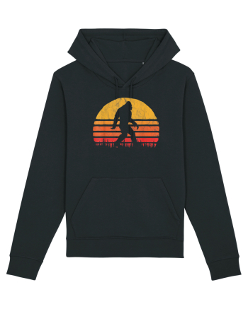  Bigfoot Walking Retro Sunset Black