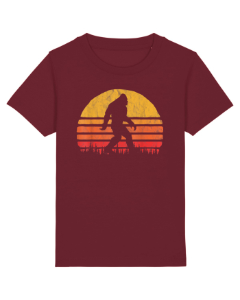  Bigfoot Walking Retro Sunset Burgundy