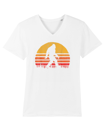  Bigfoot Walking Retro Sunset White