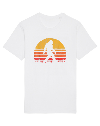  Bigfoot Walking Retro Sunset White
