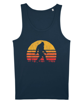  Bigfoot Walking Retro Sunset Navy