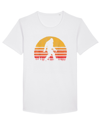  Bigfoot Walking Retro Sunset White