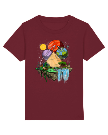 Space Egyptian Pyramid Burgundy