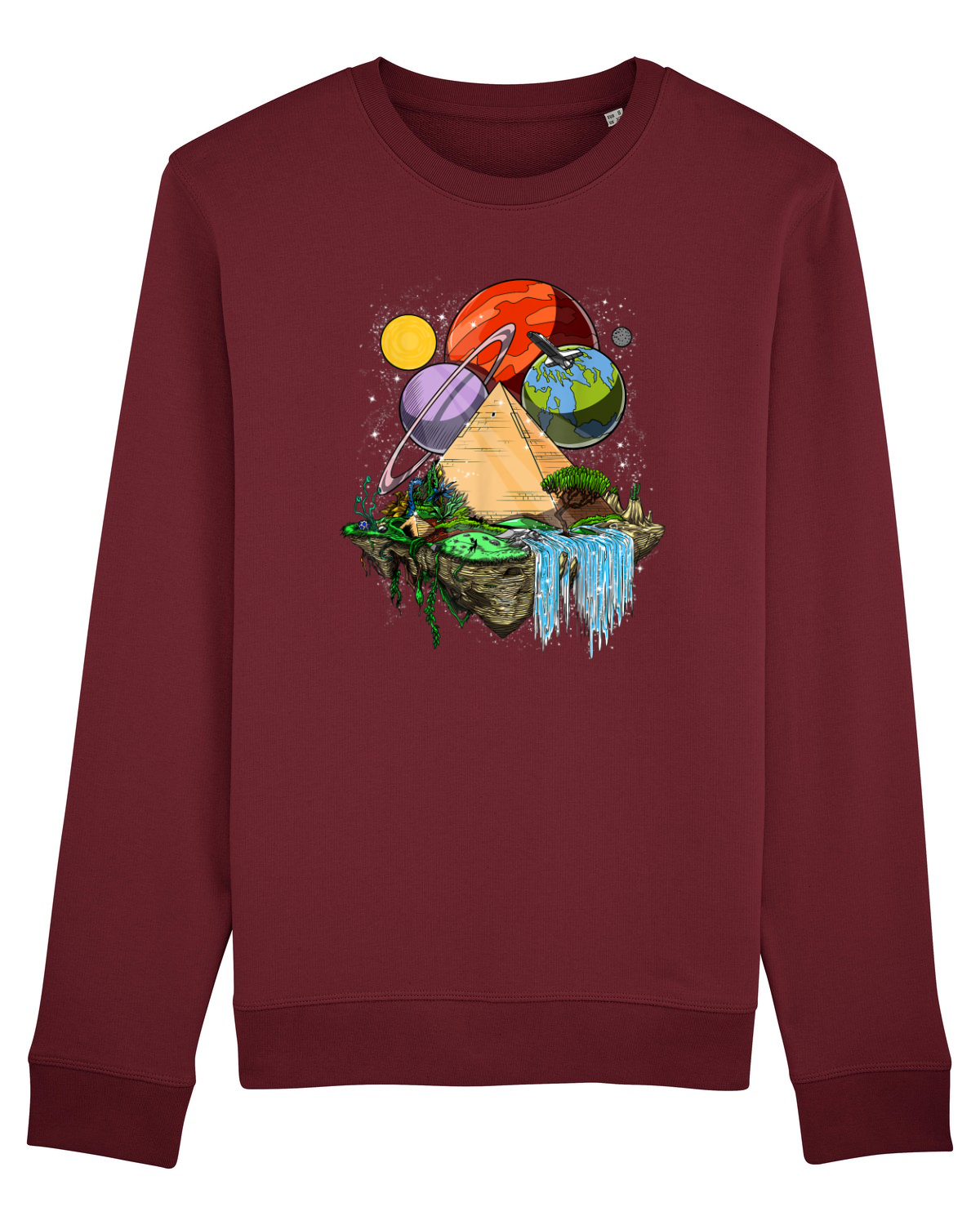 Bluză mânecă lungă Unisex Rise Burgundy
