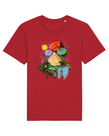 Space Egyptian Pyramid Red